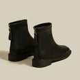 thumbnail image 4 of Akiihool Women Ankle Boots Women Snow Boots Winter Shoes Warm Slip On Fashion Ankle Bootie Elastic (Black,6.5), 4 of 5