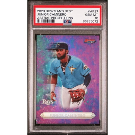 Graded 2023 Topps Bowmans Best Junior Caminero #AP27 Astral Projections Rookie RC Baseball Card PSA 10 Gem Mint