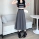 thumbnail image 4 of Falda plisada adelgazante de cintura alta de Greysuit, nueva llegada de otoño de 2024, falda larga de corte A, falda hueca de cintura media para mujer de moda, 4 of 5
