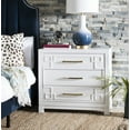 thumbnail image 3 of SAFAVIEH Raina Classic Solid 3 Drawer Chest, White/Gold, 3 of 10