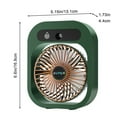 thumbnail image 2 of RoamHome Portable Desk Fan Small Quiet Desktop Mini Fan, Mute USB Rechargeable Tabletop Personal Cooling Fans for Bedroom Office, High Appearance Gift for Students Workers (Green), 2 of 9
