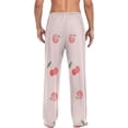 thumbnail image 6 of Men's Pajama Pants with Pockets Sleepwear Lounge Pants Stretch Casual Cherry Peach Fruits, 6 of 6