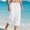 White, variant on WIZUTIZ Mens 3/4 Sweatpants Cotton Linen Elastic Waist Pants Breathable Joggers Workout Athletic Pant Lightweight for Summer
