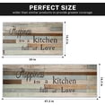 thumbnail image 4 of Farmhouse Wooden Kitchen Rugs and Mats Non Skid Washable Set of 2, Blue Brown Vintage Kitchen Runner Rug, Love Quotes Home Kitchen Floor Mat Under Sink Mat Throw Rug for Doormat, 4 of 6