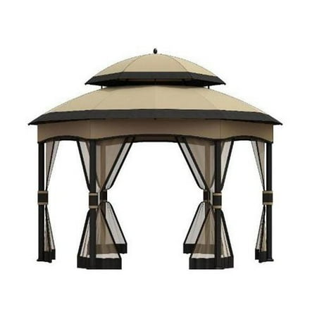 Sunjoy 13 5 Ft W X 13 5 Ft D Steel Patio Gazebo Walmart Com