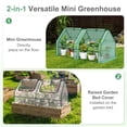 thumbnail image 3 of Aoodor 6 ft. x 3 ft. x 3ft. Mini Greenhouse with 2 Zipper Doors, Water Resistant UV Protected for Flowers, vegetables and herbs with 2 Covers, 3 of 7