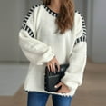 thumbnail image 7 of Caywon Women's Casual Sweater Long Sleeve Round Neck Pullover Knit Sweater Round Neck Design Suitable for Autumn Winter Daily Wear, 7 of 7