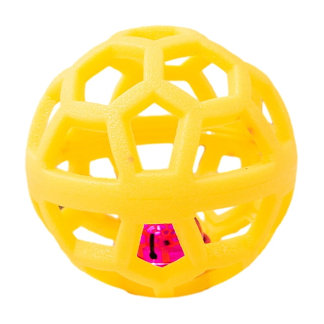 Jouet pour Animal en Forme de Balle Creuse avec Clochette Intégrée, Jouet pour Animal Résistant aux Morsures en Matériau TPR Souple, Jouet Interactif pour Chien, Jouet pour Chien Anti-Ennui