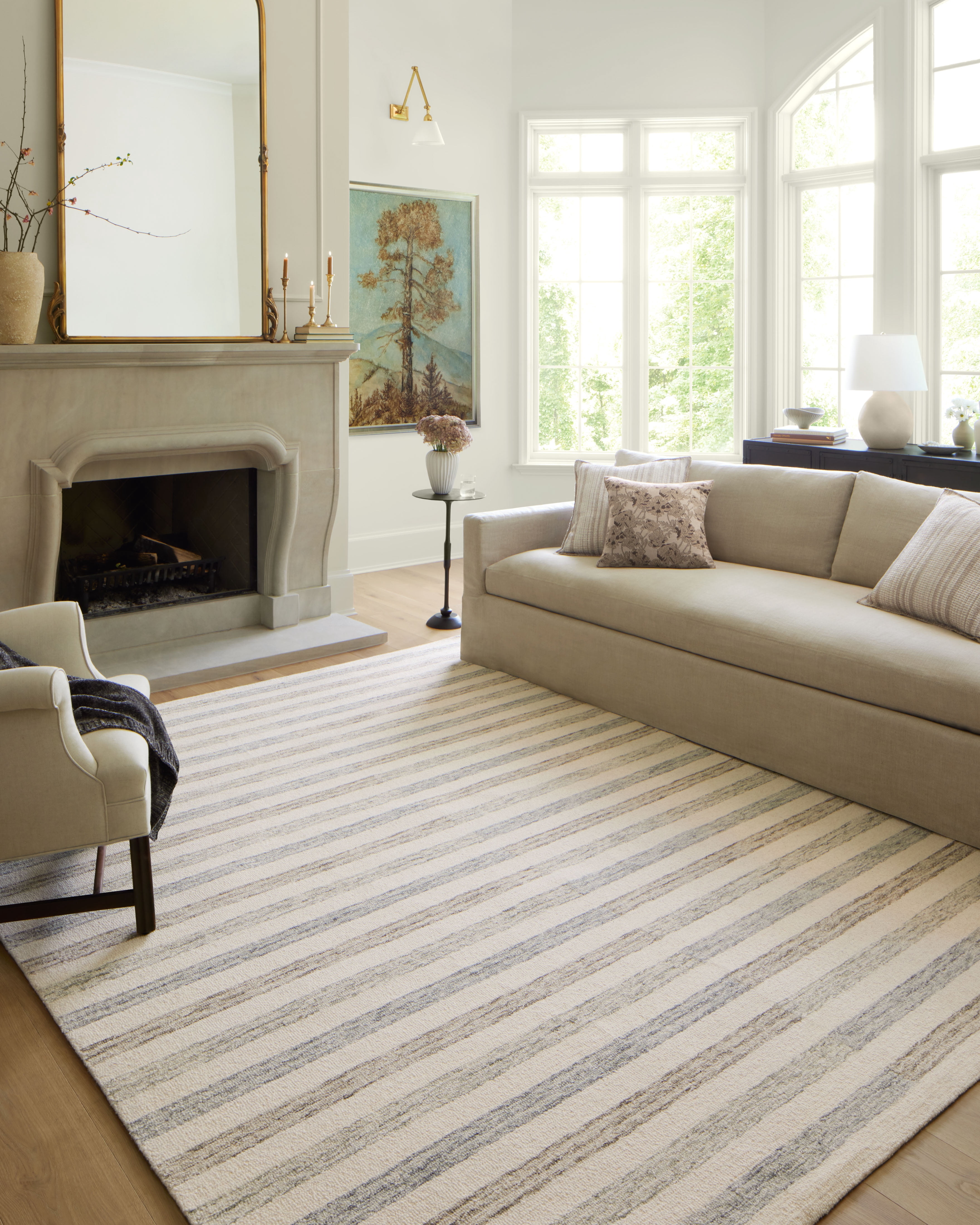 Chris Loves Julia x LoloiChris Ivory / Slate 8'-6" x 11'-6" Area Rug