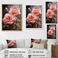 thumbnail image 4 of Designart "Alluring Pink Blossoms I" Roses Canvas Art Print, 4 of 7