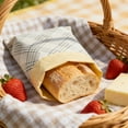 thumbnail image 3 of TACILIP Zipper Beeswax Bread Bag Reusable Food Storage Bag Double Layer Beeswax Wrap Bag with Buckle Fresh Keeping Bag for Bread Fruit Vegetables Snacks, Kitchen Gadgets, 3 of 6