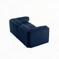 thumbnail image 2 of Modern Blue Chenille 2-Seater Sofa with Storage and Cylindrical Design, 2 of 24