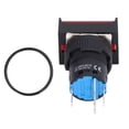 thumbnail image 1 of 25PCS BERM LA16 11DS J Push Button Switch, Red Squares Button Kit Self Locking Switches LED Light With Distribution Box 16mm 24V, For Automation Equipment DIY Application, 1 of 8