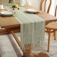thumbnail image 1 of Solid Color Hand-woven Hollow Tassel Table Runner Home Country Christmas Tablecloth Table Towel, 1 of 6