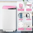 thumbnail image 4 of Giantex Full-Automatic Washing Machine, 7.7lbs Capacity Washer and Spinner Combo w/Built-in Barrel Light, Drain Pump & Long Hose, Compact Laundry Washer for Small Spac/RV/Dorm (Pink), 4 of 10