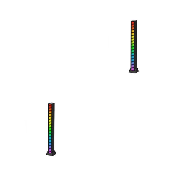 Advancent Luz recargable colorida RGB para juegos, control de sonido activado por voz, lámpara inalámbrica, accesorio de iluminación, 32 Type2 NO2