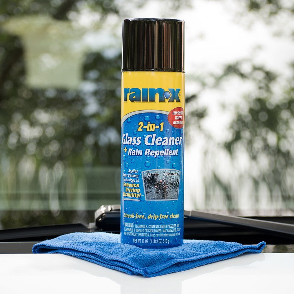 Rain X 5080233 2 In 1 Glass Cleaner Plus Repellent Fast And Easy To Use Just Spray On Wipe Away With No Buffing Required By Rainx From Usa