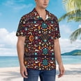 thumbnail image 5 of Fotbe Colorful Mexican2 Hawaiian Shirt For Men Unisex Summer Beach Casual Short Sleeve Cotton Linen Button Down Shirts-Large, 5 of 9
