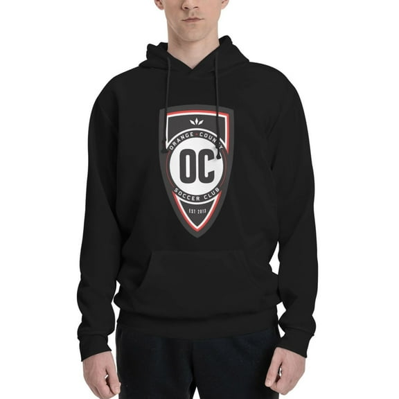 Orange County Sc Men Fleece Hoodie Casual Pullover Sweatshirt With Kangaroo Pocket