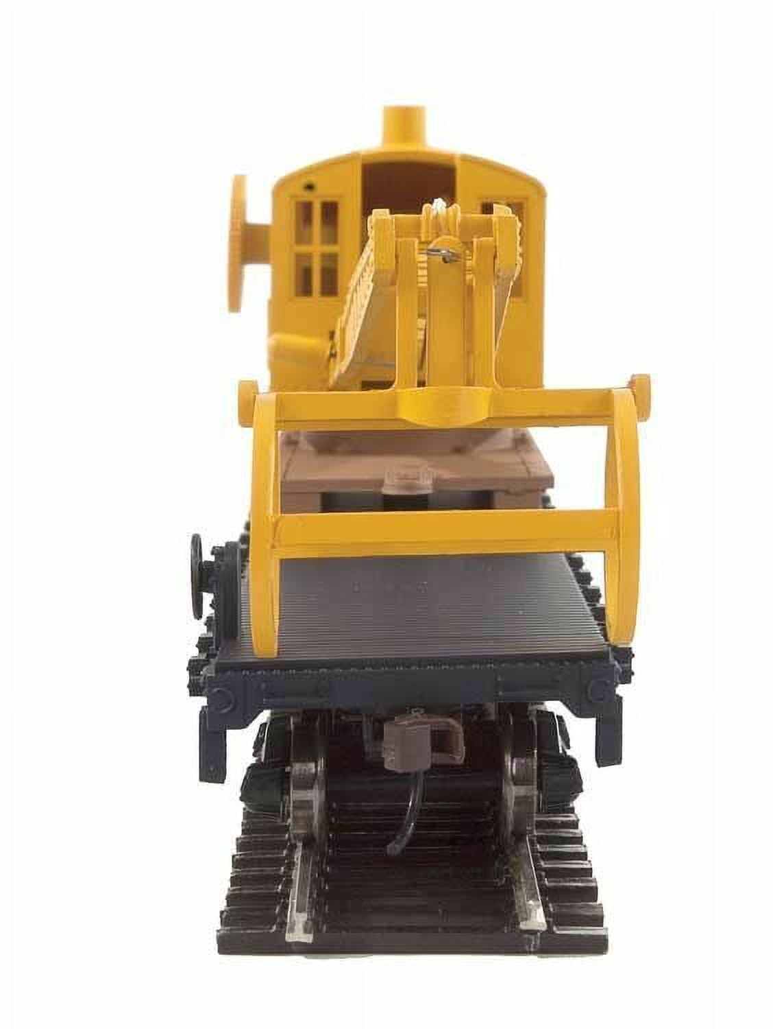 Flatcar with Logging Crane - Ready to Run -- Chessie System-B&amp;O (blue, yellow)