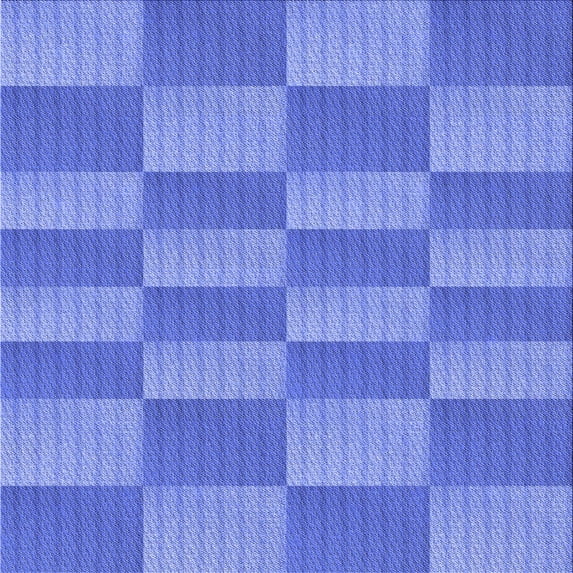 Ahgly Company Indoor Square Patterned Sky Blue Dress Blue Area Rugs, 7' Square