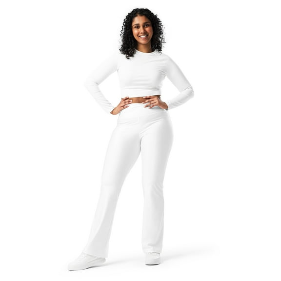 White Flare Leggings