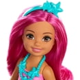 thumbnail image 4 of Muñeca Barbie Dreamtopia Chelsea Mermaid, 6.5 pulgadas con cabello y cola rosa, multicolor Barbie -, 4 of 15