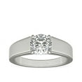thumbnail image 1 of 1.00 Carat Excellent Round Cut Real Diamond New Design Solitaire Ring for Wedding Solid 18K White Gold Size 11, 1 of 8
