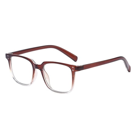 Fashion Vintage Simple Classic Anti-Blue Light Eye Protection Ultra Light Glasses Reading Glasses BROWN STRENGTH 150