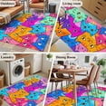 thumbnail image 5 of Colorful Cat Area Rugs 2.7'x5', Washable Small Throw Rugs for Kitchen Bedroom, Modern Abstract Art Cartoon Indoor Outdoor Rug Non-Slip Low Pile Carpet Runner Reversible Floor Mats, 5 of 8