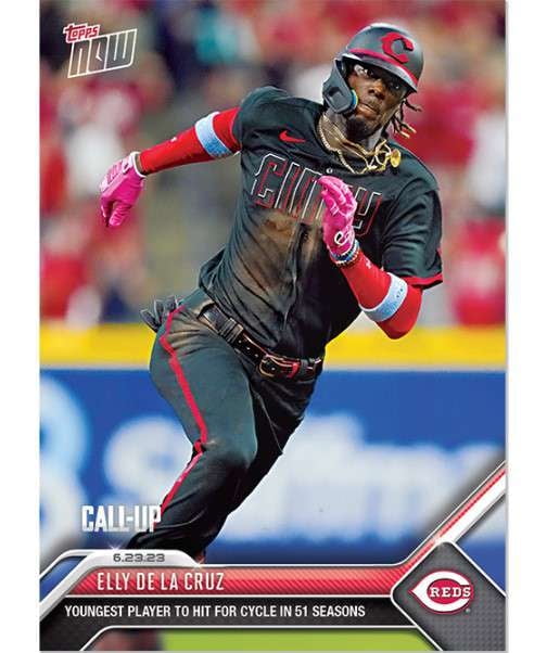 topps now エリー・デラクルーズ Elly De La Cruz 392 2023 TOPPS NOW #392 ELLY DE LA CRUZ - COLLECTS FIRST MLB HIT