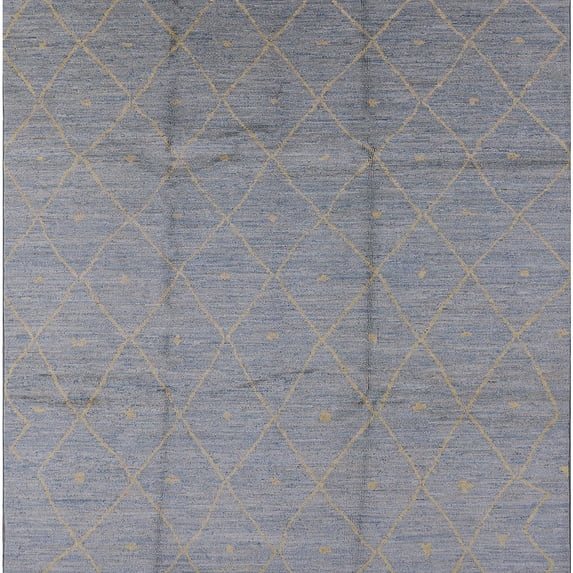 Ahgly Company Indoor Square Mid-Century Modern Dark Gray Oriental Area Rugs, 6' Square