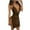 Brown, variant on Womens Sexy Backless V Neck Mini Dress High Slit Club Night Out Party Cocktail Dresses A Line Dresses for Women