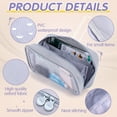 thumbnail image 4 of Deli Pencil Case for Kids,Large Capacity Foldable Pencil Pouch with 4 Compartments, School Supplies Organizer Bag for Students, Teens and Office Use,Grey, 4 of 7