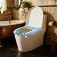 thumbnail image 5 of Thick Toilet Seat Cushion Cover with Zipper, Washable Flannel Padded Toilet Seat Warmer for Winter Comfort, Fits Most Standard Toilets (43 x 38 cm), 5 of 6