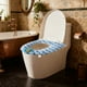 thumbnail image 5 of Herunwer Bathroom Soft Thicker Warmer Stretchable Washable Cloth Toilet Seat Cover Pads, 5 of 6