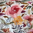 thumbnail image 2 of Levtex Home - Mona Comforter Set - King Comforter (106 x 94in.) + Two King Pillow Cases (36 x 20in. ) - Watercolor Floral - White Mauve Deep Purple Blush Ochre Green - Cotton, 2 of 5
