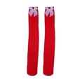 thumbnail image 5 of CIMAXIC Noël 1 Paire de Bas de Fête Nœud Bas Cuisse Haute Chaussettes pour Femmes Costumes de Fête Dames Chaussettes Rouges avec Nœud Blanc, 24.8"X3.94"X0.2 Pouces, 5 of 5