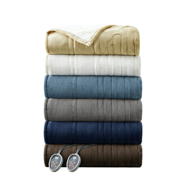 Comfort Classics Ultra Soft Heated Electric Blanket, Full, Ivory 