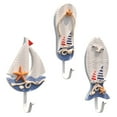thumbnail image 4 of Miangastore 3 Pcs Clothes Hooks Home Creative Hats Hooks Ocean Theme Hangers (Random Style), 4 of 8