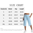 thumbnail image 3 of Nestiefly Womens Capri Pants with Pockets Straight Leg Yoga Capris Leggings Mid-Calf Capris Workout Summer Green 2XL, 3 of 7