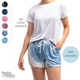 thumbnail image 3 of Hello Mello Dyes The Limit Soft Pajama Lounge Shorts, Blue Large/X-Large (Women's), 3 of 7