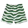 thumbnail image 2 of Green Wavy Lines Boys' Swim Trunks Board Shorts Beach Pants Bathing Bottoms S, 2 of 8