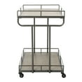 thumbnail image 2 of Safavieh Dawson 2 Tier Modern Glam Rectangle Bar Cart with Casters, 2 of 8