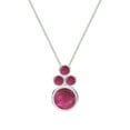 thumbnail image 3 of 4mm Round Shape Pink Tourmaline 925 Sterling Silver Valentines Day Gifts Ring Earrings Pendant Set Ring Size 7, 3 of 5