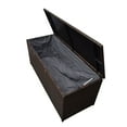 thumbnail image 6 of Brown Wicker Patio Deck Box with 113 Gallon Storage and Metal Frame, 6 of 8