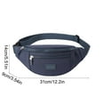 thumbnail image 3 of Riñonera de Mujer Azul de Poliéster, Bandolera | Bolso de Hombro Multifuncional con Compartimento Oculto | 31 X 14 X 3 Cm | 180 G | Yxj250623004Bu, 3 of 6