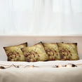 thumbnail image 3 of Ambesonne Vintage Throw Pillow Cover 4 Pack, Retro Flower Chamomile, 24", Tan Orange, 3 of 6