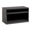 Hirsh 36 Inch Wide Low Credenza Metal Lateral Cabinet with Open Shelves for Home and Office, Charcoal