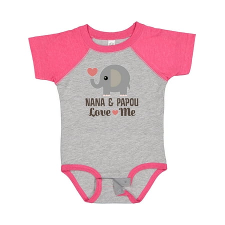 

Inktastic Nana and Papou Love Me Gift Baby Boy or Baby Girl Bodysuit